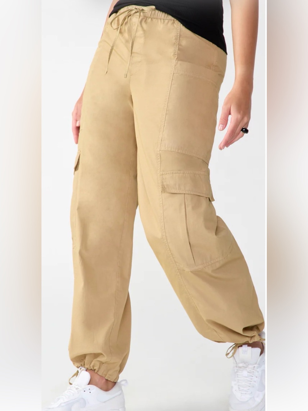 Sanctuary Tan Elastic-Waist Casual Shorts